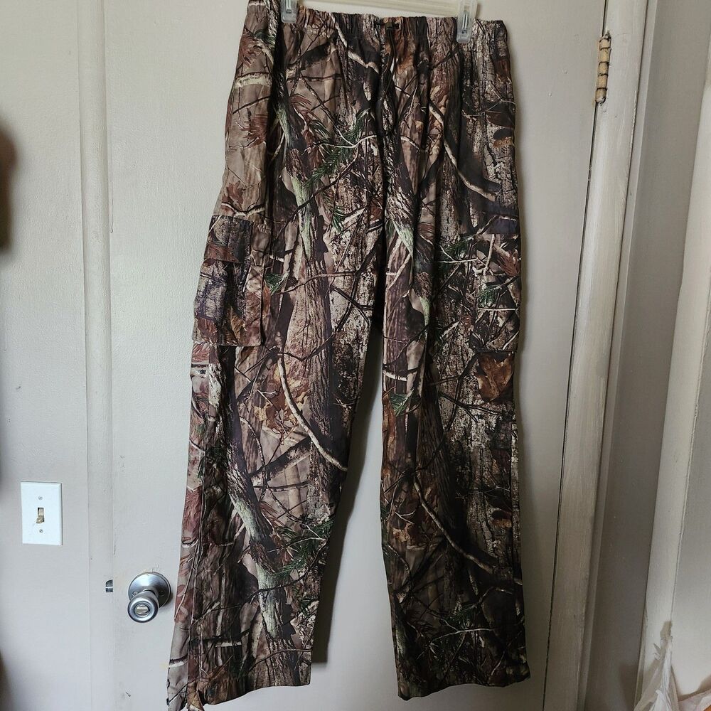 Field & Stream Realtree Camo Hunting Pants Men's XL X-Large Elastic Waist Cargo